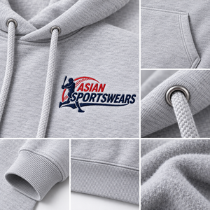 Sweat-shirts d'hiver pour hommes 100% coton, motif uni, respirant, en polaire, décontracté, pour usage extérieur, avec poche - Product Image 5