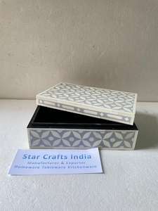 Caja de joyería con incrustaciones de hueso de la mejor calidad/caja con incrustaciones de hueso de India STAR CRAFTS PARA pulido a mano para pieza caliente Mop Jewelry Box - Product Image 4