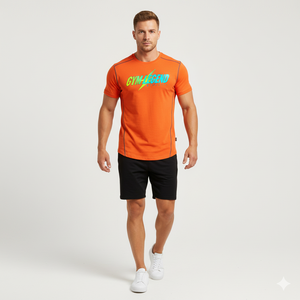 เสื้อยืดคอกลมผู้ชายผ้าฝ้ายน้ำหนักเบาฤดูร้อนชุดกีฬาลำลองออกกำลังกายออกกำลังกายแฟชั่นขายดีสั่งพิมพ์ลายได้ตามต้องการ - Product Image 3