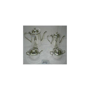 Juego de té Chapado en plata de diseño moderno Juego de tetera de metal de calidad superior Uso para cocina y Mesa - Product Image 3