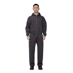 Sweat-shirt décontracté à fermeture éclair complète pour hommes personnalisé Survêtement à capuche pour l'hiver - Product Image 1