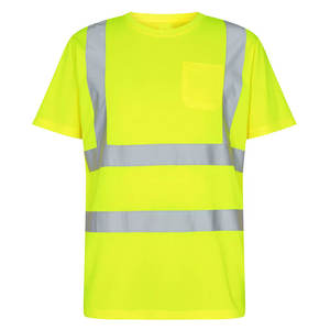 2025 Customized <b>Men's</b> Summer Reflective Construction T-<b>Shirts</b> Knitted Safety Reflective Tape Work Wear OEM - Product Image 3