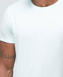 T-shirt de sport pour homme en coton premium, coupe ajustée, col en V, style streetwear, logo personnalisé, OEM ODM, coupe ample, faible MOQ, directement de l'usine - Product Image 3