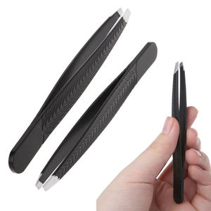 Pince à sourcils inclinée de haute qualité en acier inoxydable prix de gros pince à épiler professionnelle rose et noire pour façonner les sourcils - Product Image 2