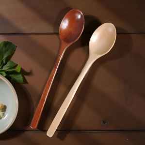 Cuchara de cocina de madera natural duradera de calidad superior perfecta para agitar o mezclar uso disponible a buen precio - Product Image 2