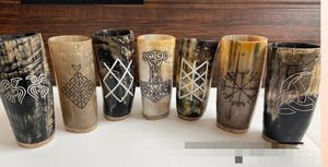 Meilleure qualité 100% naturel OX corne verre à liqueur tasses à boire poli sculpté Style Animal Souvenirs Odin's Master cornes fabriquées - Product Image 4