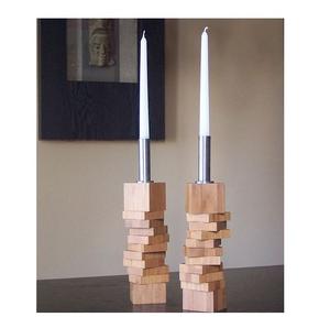 Portavelas de madera hecho a mano de último diseño, candelabro de madera natural de primera calidad a precio competitivo - Product Image 1