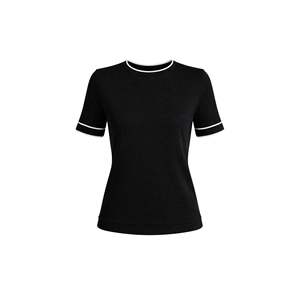 Biye Detay Blusa de Punto con Cuello Redondo - Negro - Negro - Product Image 3