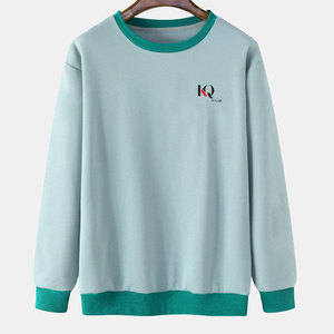 Sudadera de Cuello Redondo para Hombre, 100% Algodón, Manga Larga, Ecológica y de Secado Rápido, para Deportes y Viajes - Product Image 1