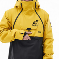 Veste coupe-vent unisexe personnalisée pour l'hiver, grande taille, respirante, avec fermeture éclair, capuche, poches latérales zippées, veste imperméable matelassée
