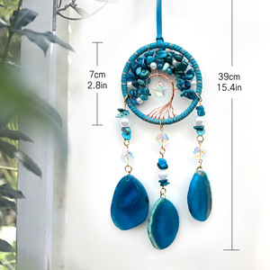 Atrapasueños Bohemio Blanco con Plumas Plateadas Brillantes, Decoración Circular Hecha a Mano para Colgar en la Pared, Regalo con Patrón de Flor de Cerezo para Aniversario - Product Image 4