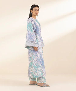 Bordado de césped de las mujeres hasta el suelo Shalwar Kameez Set Party Casual OEM servicio personalizado al por mayor - Product Image 2