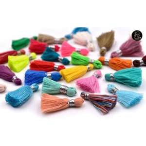 Handmade Mini Tassel Charms for Jewelry Earrings Bracelets Keychains DIY Craft Accessories Colorful Tassels Custom Supplier - Product Image 1