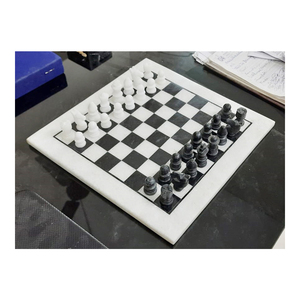 Fabricant et fournisseur de jeux d'échecs en marbre blanc et noir de qualité supérieure, faits à la main, avec finition polie, durables et à bas prix - Product Image 1