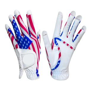 Custom Left Hand Golf Glove White Cabretta Leather Premium Sheepskin Breathable Hand Grips Outdoor Sports - Product Image 1