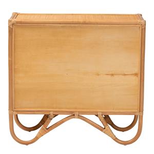 Armoire de chevet multifonctionnelle en rotin décoration de salon armoire à panneaux latéraux minimaliste moderne - Product Image 3