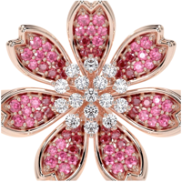 Nouvelles bagues de fiançailles et de mariage pour femmes, design de créateur, or massif 14 carats, forme de bouton de fleur, certifiées IGI, diamant esthétique de haute qualité