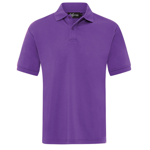 Camiseta Polo Piqué Morada Real para Hombre al por Mayor, Ropa Casual de Algodón Transpirable con Logotipo Bordado Personalizado - Product Image 1