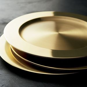 Elegante Placa de cargador de metal reutilizable para decoración de mesa de comedor de banquete con elegante Celebración de fiesta de boda - Product Image 3