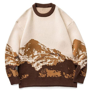 Men Winter Solid Crew Neck 100% Cotton Knit Breathable Casual <b>Pullover</b> <b>Sweater</b> OEM ODM High Quality - Product Image 1