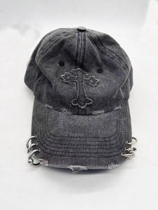 Gorras de Béisbol Personalizadas de Alta Calidad, Estilo Deportivo, Ajustables, para Adultos, de Algodón Vintage Lavado, con Anillo de Hierro y Logotipo de Parche - Product Image 3