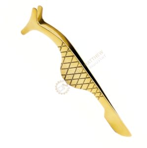 แหนบขนตาสแตนเลสสีทองปลายโค้งมนป้องกันกรดปรับแต่งได้บรรจุภัณฑ์เครื่องสำอางฉลากส่วนตัว - Product Image 2
