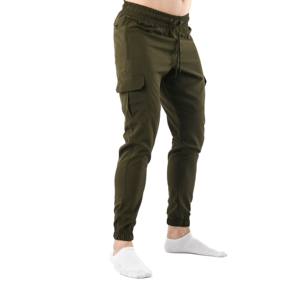 Pantalones Cargo Jogger informales para hombre, cintura alta con bolsillos, pantalones ligeros para hombre, 100% poliéster, punto de peso medio - Product Image 2