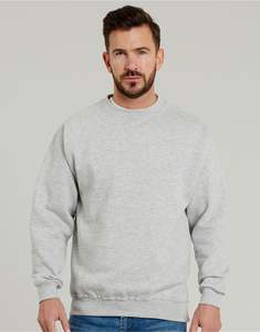 Sweat-shirts pour hommes en molleton de coton uni, à col rond, surdimensionnés, personnalisables avec impression de logo graphique - Product Image 3