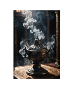 Brûleur d'encens en laiton antique sculpture complexe pour décor de Temple Pooja méditation Relaxation rituels de nettoyage spirituel diffuseur - Product Image 2