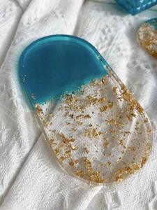 Resin <b>Decorative</b> Tray in Multiple Colors Cosmetic Organizer Home <b>Decor</b> Oval Resin Tray Vanity Tray High Quality - Product Image 5