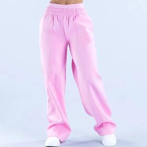 Pantalons de survêtement en molleton doux de qualité supérieure pour femmes, taille plus, jambe droite, pantalon et pantalon pour femmes - Product Image 1