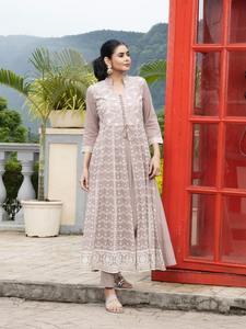 Alta demanda Ropa étnica bordada Anarkali Kurti Set para boda y fiesta de mujer Elegancia DE LA India - Product Image 6