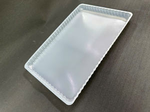 Professional sushi packaging Disposable white rectangular PP <b>plastic</b> <b>tray</b> ideal for serving and transporting sushi - Product Image 3
