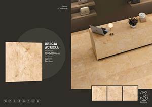 Azulejos de porcelana de colección brillante 100x100 | Azulejos de pared de gran formato Premium 1000x1000 | Calidad de exportación duradera y elegante - Product Image 5