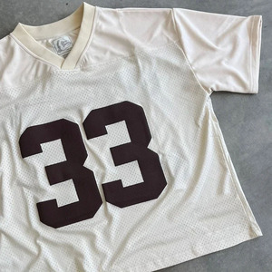 T-shirt en maille respirante à séchage rapide de haute qualité pour vêtements de sport unisexe t-shirt court surdimensionné col en V impression personnalisée - Product Image 5