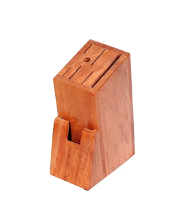 Soporte para cuchillos de madera de acacia artesanal de diseño Popular con soporte para cuchillos de ahorro de espacio pulido profesional de madera maciza fuerte - Product Image 4