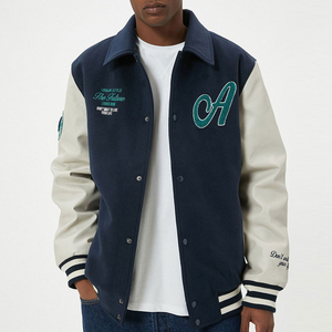 Vêtement d'extérieur en gros, meilleure vente, veste de baseball pour homme, look élégant, style boutonné, veste universitaire pour homme - Product Image 4