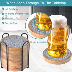 High Quality High Quality Kitchen Home Decor Mat Breaded Cotton Rope and Wooden <b>Table</b> Coaster at an Unbelievable <b>Low</b> Price - Product Image 5