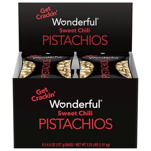Pistaches merveilleuses en coque, noix aromatisées au piment doux, sachet de 4,5 onces (lot de 8) - Product Image 1
