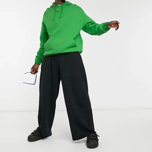 Custom Logo <b>Men's</b> Green Long Sleeve Oversized Pullover Hoodie with <b>Pouch</b> Pocket High Quality Fashionable Winter Wear Plain Dyed - Product Image 2