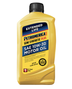Petromerica Semi Synthetic PLUS Anti-Wear Automotive Lubricant Engine <b>Oil</b> SAE <b>10W</b>-<b>30</b> 6 Pack 1 Quart - Product Image 1