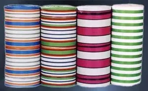 Sac à provisions en nylon écologique et réutilisable RPET avec fermeture éclair sacs de plage en plastique recyclé tissé à la main rayé fabriqués en Inde - Product Image 4