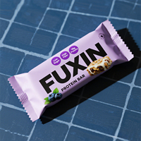 Emballages personnalisés imprimés avec fermeture arrière pour barres énergétiques, granola, noix, chocolat, protéines, en aluminium, type oreiller