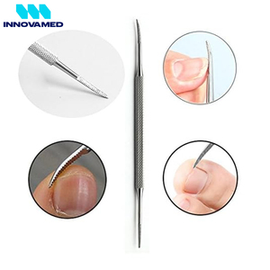 Kit d'instruments de podologie et de pédicure en acier inoxydable de qualité chirurgicale, curettes double face et limes à ongles pour le soin des ongles incarnés - Product Image 4