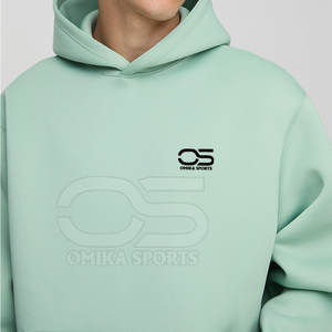 ชุดวอร์มโอเวอร์ไซส์ผู้ชายมีฮู้ดและกางเกงวิ่งสีพื้นชุดวอร์มไซส์ใหญ่พิเศษ - Product Image 3