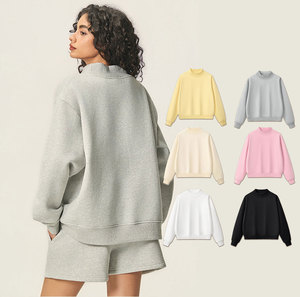 Fabricante de Sudaderas de Invierno 2025, Sudadera Personalizada al por Mayor con Cuello Alto para Hombre y Mujer con Logotipo Frontal - Product Image 1