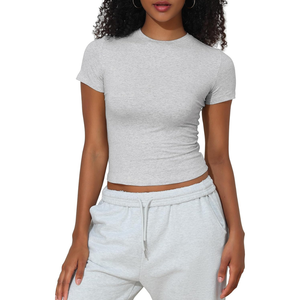 เสื้อยืดผู้หญิงไซส์ใหญ่สไตล์คลาสสิกสำหรับฤดูร้อน เนื้อผ้านุ่ม ระบายอากาศได้ดี เป็นมิตรกับสิ่งแวดล้อม ทรงเข้ารูป ยืดหยุ่นเล็กน้อย สวมใส่สบายทุกวัน ดีไซน์ทันสมัย สะอาดตา - Product Image 1