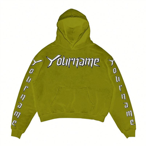 Sweat à Capuche Uni Épais Baggy Vente en Gros de Qualité Supérieure Poids Lourd Unisexe Polyester/Coton Blanc Hommes Surdimensionné Été Grande Taille Thermique - Product Image 2