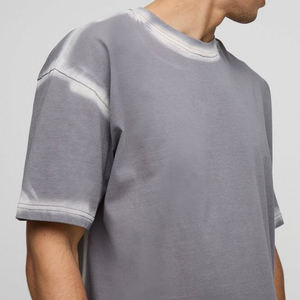 Custom Oversized Blank <b>Tshirt</b> Acid Wash Heavyweight Men's T-shirt Boxy Cropped Distressed Vintage T-shirt for men - Product Image 5