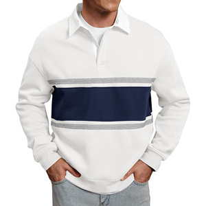 Chemise de rugby pour hommes 2026, 100% coton, brodée, formelle, à séchage rapide, doublée en polaire, lourde, unie, à manches courtes, sweat-shirt - Product Image 4